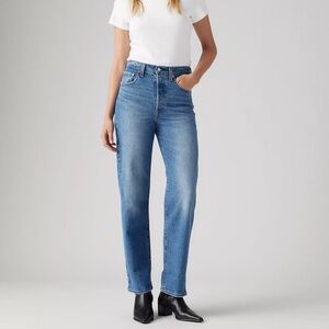 Levi's Ribcage Straight Blue Jeans